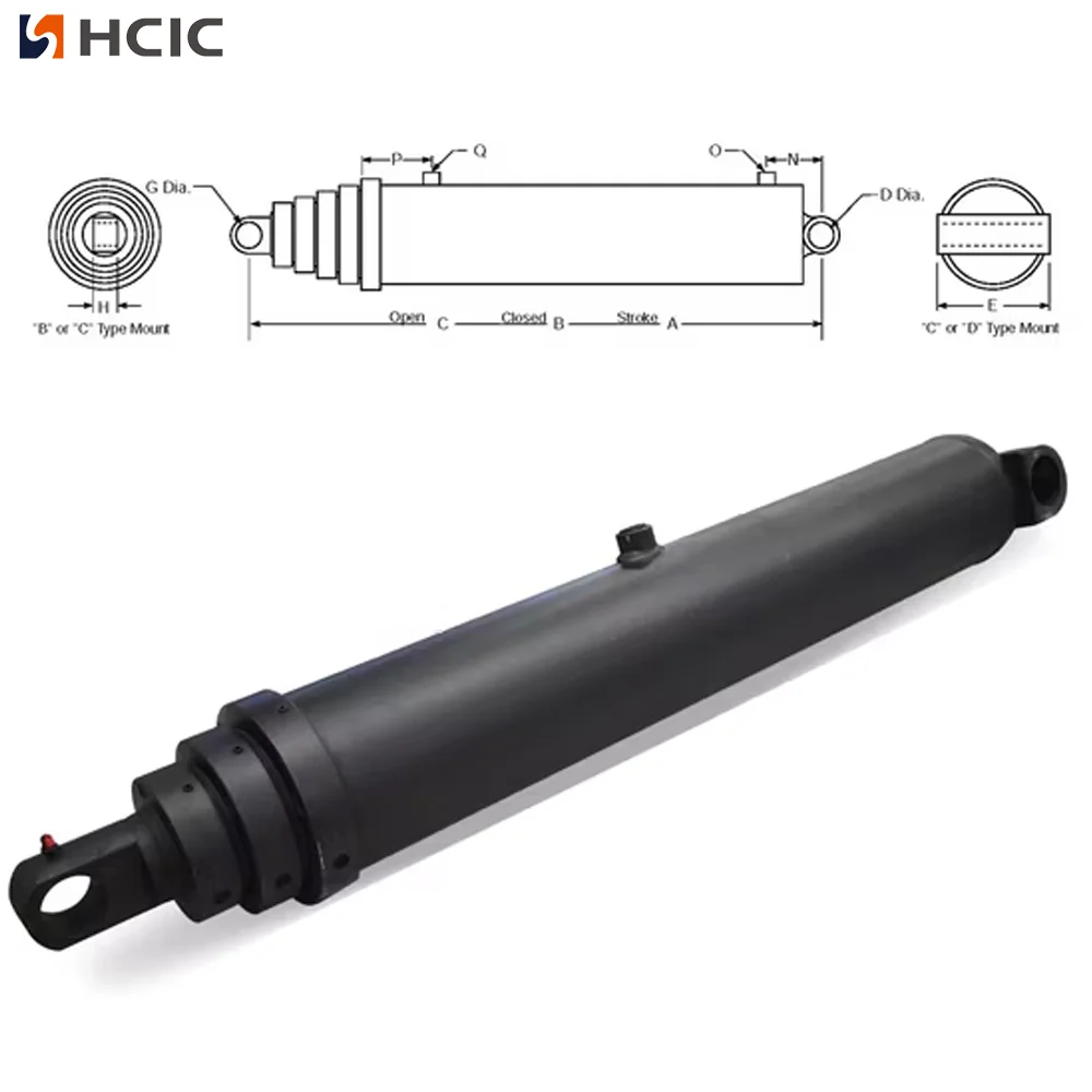 3-Stage Double Acting Telescopic cylinder