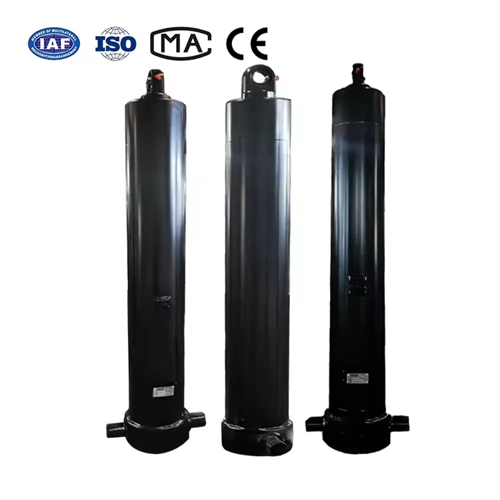 3-Stage Pin-to-Pin Telescopic Hydraulic Cylinder ສໍາລັບ Dump Bodies