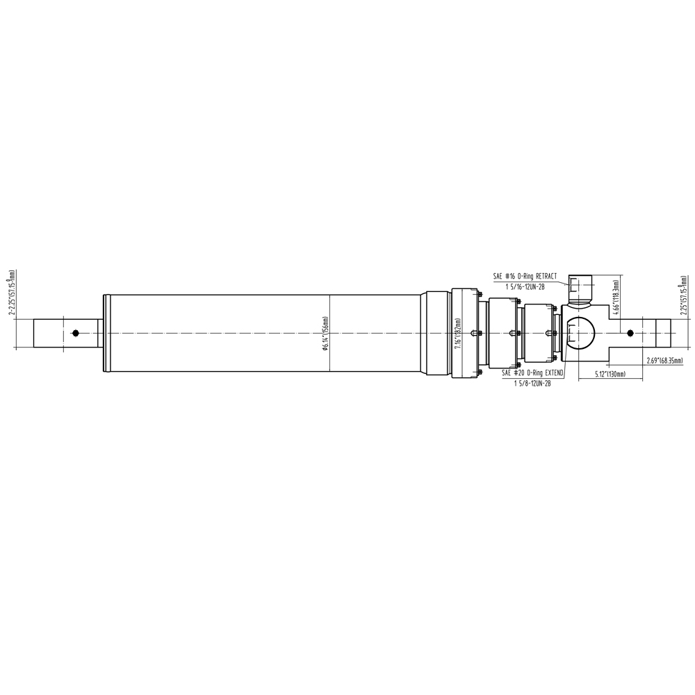 Double Acting Hydraulic Cylinder ສໍາລັບເຄື່ອງອັດຂີ້ເຫຍື້ອ