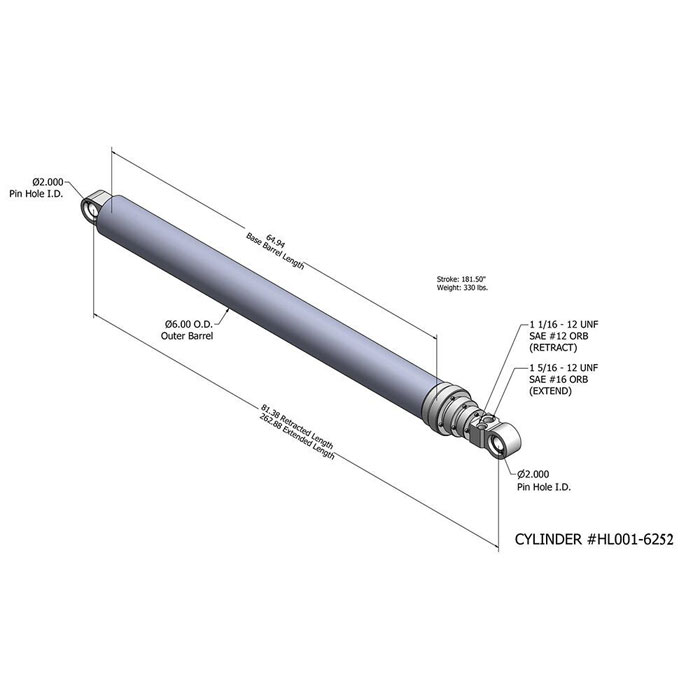 Packeject cylinder ຂັ້ນຕອນດຽວ